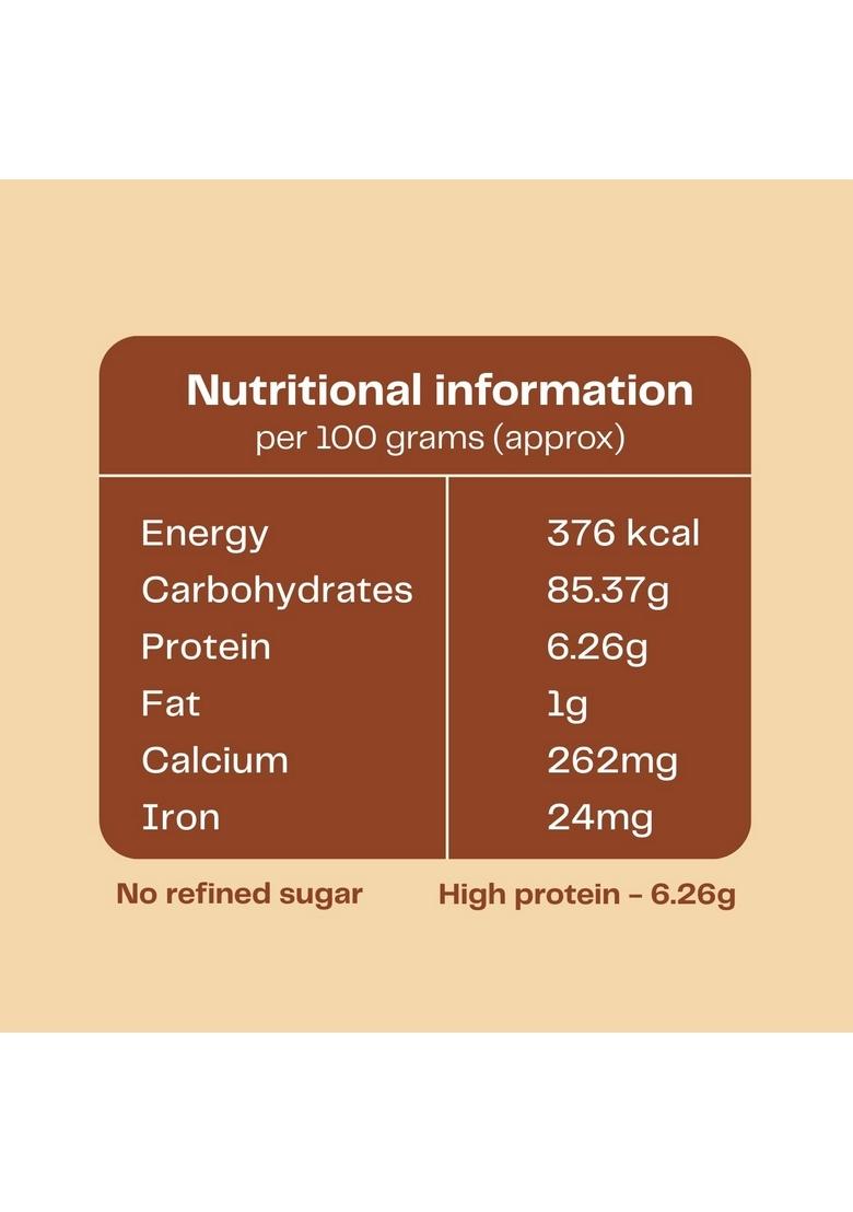 Sonkan Ragi Satva | Sprouted & Roasted Malt Nachni Rich In Calcium, Iron Fiber, Gluten-Free "Sprouted" And "Roasted" (For Improved Nutrition Digestibility) 100% Natural Drink Mix Easy To Cook,Healthy Eat Cereal Porridge Ready 2 Minutes 250G