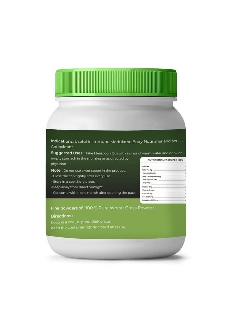 Vedcareplus Natural Wheat Grass Powder 200Gm Non-Gmo, Vegan, Superfood | Antioxidant, Energy, Detox, Immunity Booster, Skin Health For Men & Women
