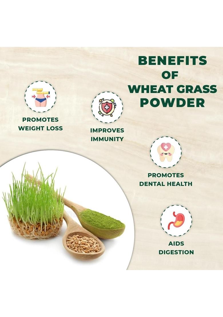 Vedcareplus Natural Wheat Grass Powder 200Gm Non-Gmo, Vegan, Superfood | Antioxidant, Energy, Detox, Immunity Booster, Skin Health For Men & Women