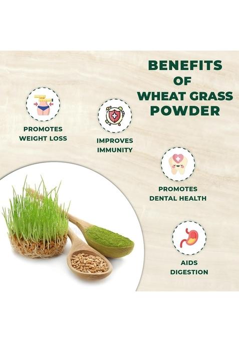 Vedcareplus Natural Wheat Grass Powder 200Gm Non-Gmo, Vegan, Superfood | Antioxidant, Energy, Detox, Immunity Booster, Skin Health For Men & Women