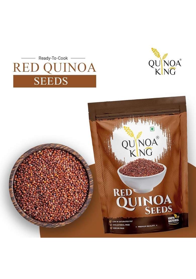 Quinoa King Red Seeds 1Kg | Gluten Free |Weight Loss| Raw Super Food - Indya