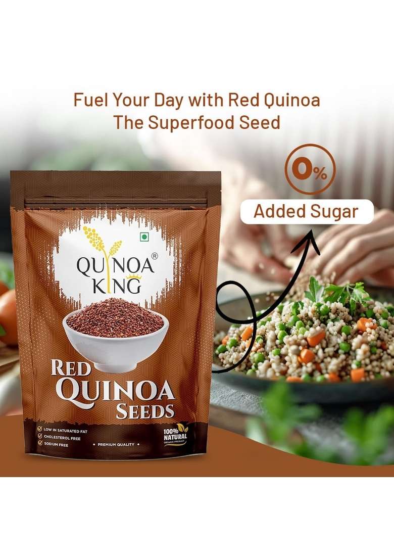 Quinoa King Red Seeds 1Kg | Gluten Free |Weight Loss| Raw Super Food - Indya