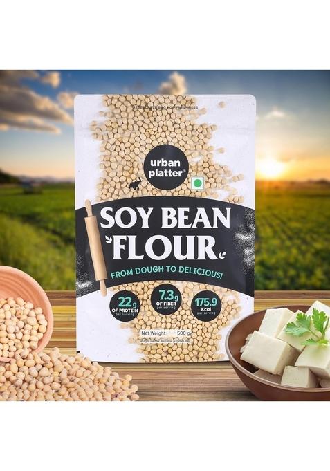 Urban Platter Soy Bean Flour, 500G (22G Of Protein Per Serving | Good Source Fibre Ideal For Baking, Gluten-Free And High Recipes)
