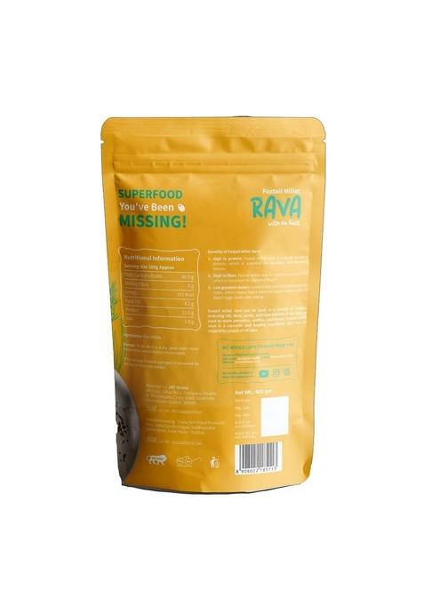 Milletry Foxtail Millet Rava, Whole Grain Raw Millets, Iron Rich Food, High Protein & Fibre Instant Breakfast, Gluten Free Superfood, Millets For Idli, Upma