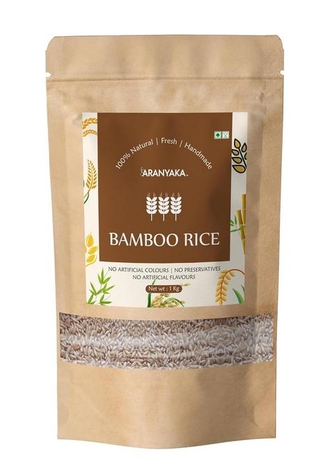 Aranyaka Kerala Wayanad Forest Wild Bamboo Rice (1000G) | Mulayari Brown Small Grain, Raw |Unpolished 1 Kg [From The Forests Of Kerala]