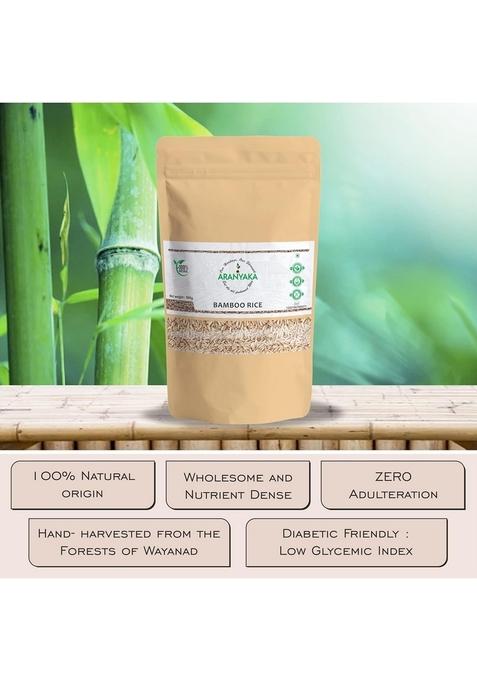 Aranyaka Kerala Wayanad Forest Wild Bamboo Rice (1000G) | Mulayari Brown Small Grain, Raw |Unpolished 1 Kg [From The Forests Of Kerala]