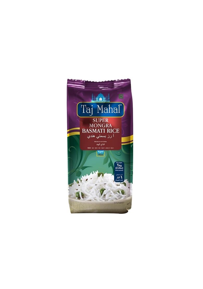 Taj Mahal Super Mongra Basmati Rice | Premium Aged Long Grain 1Kg Pack