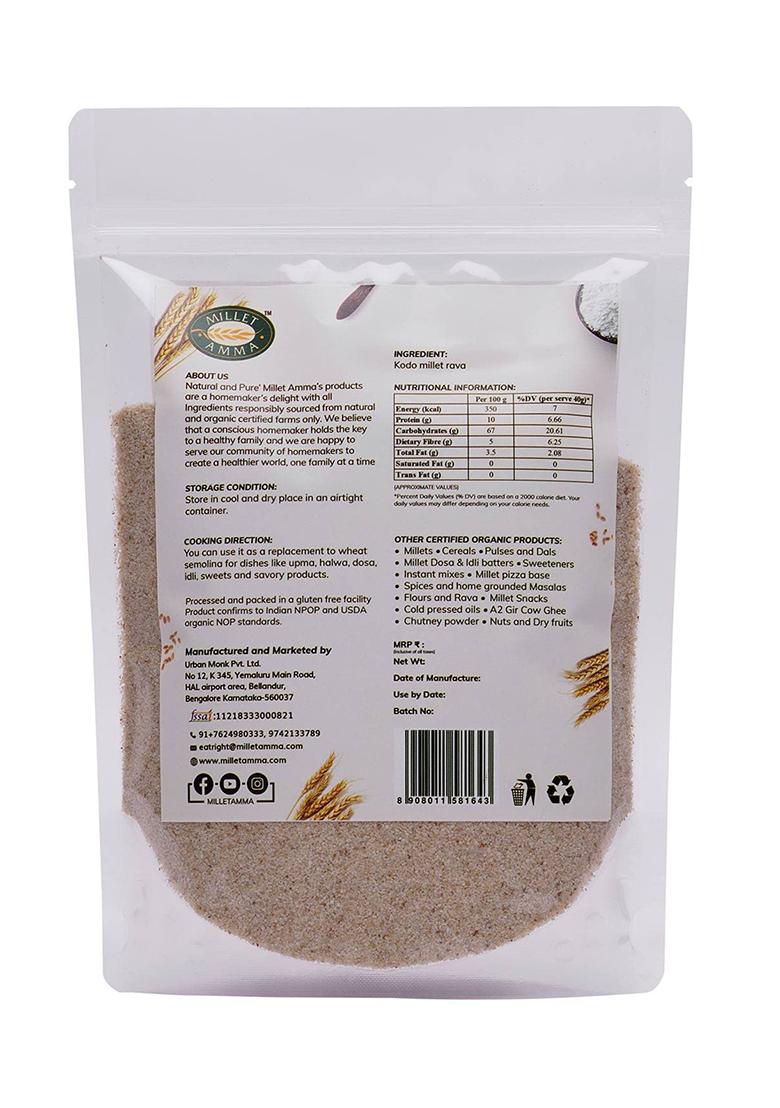 Millet Amma Certified Organic Kodo Millet Rava