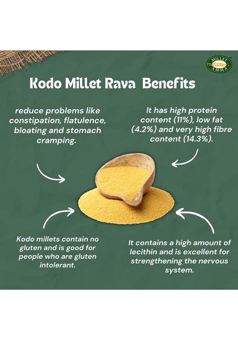 Millet Amma Certified Organic Kodo Millet Rava