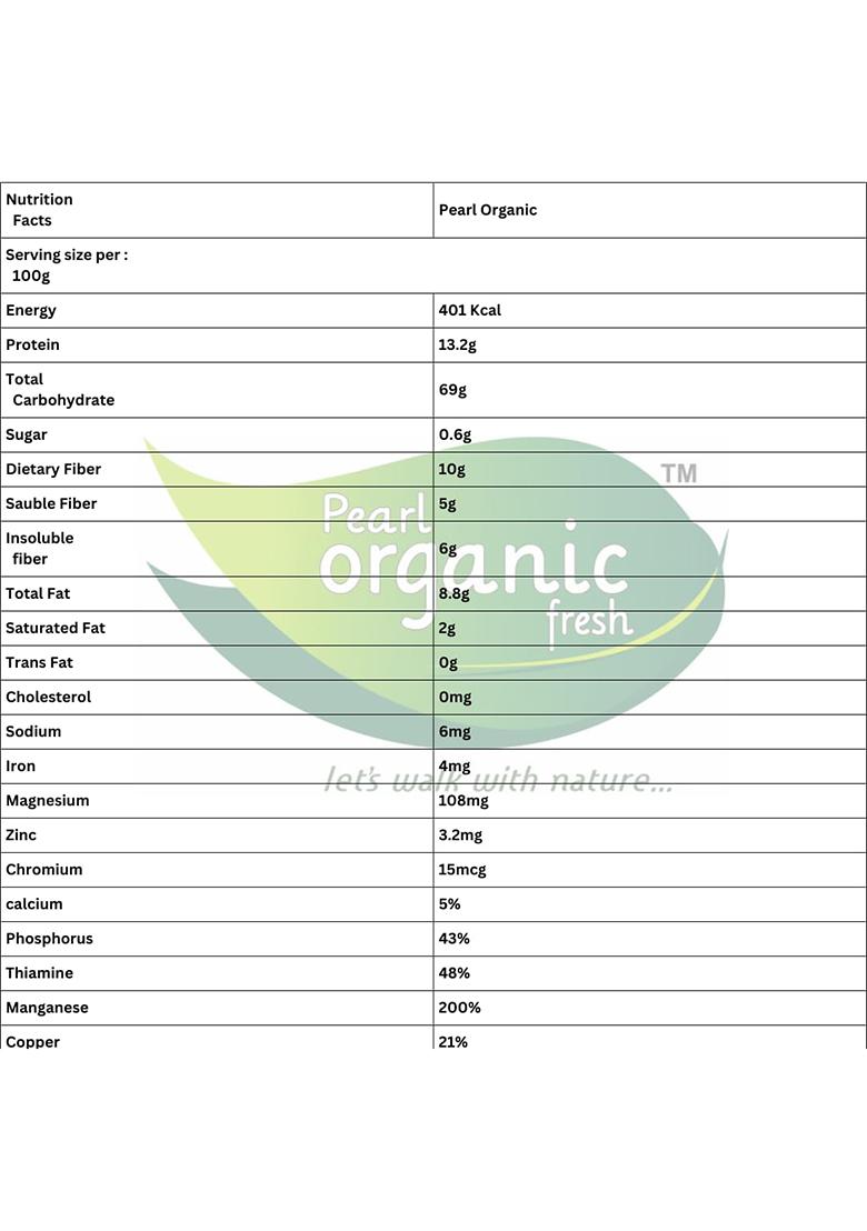 Pearl Organic Fresh Oats Flour (1Kg) | 100% Natural Wholegrain | High Protein, Iron & Fibre-Rich Atta | Gluten-Free & Non-Gmo | Healthy Diet Food For Weight Management & Nutritious Cooking