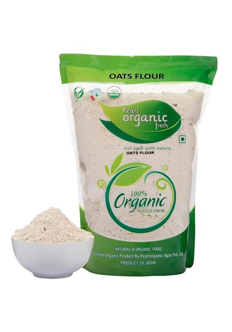 Pearl Organic Fresh Oats Flour (1Kg) | 100% Natural Wholegrain | High Protein, Iron & Fibre-Rich Atta | Gluten-Free & Non-Gmo | Healthy Diet Food For Weight Management & Nutritious Cooking