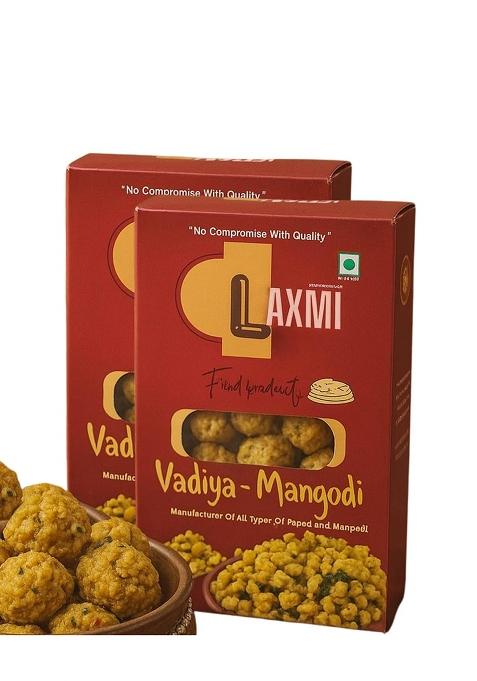 Laxmi Food Products Urad Dal Vadiya | Traditional Mangodi / Wadiyan | Sun-Dried Spiced Lentil Nuggets | Authentic Indian Vadi For Curries, Gravies & Vegetables | Protein-Rich Homemade Taste (Pack Of 2)
