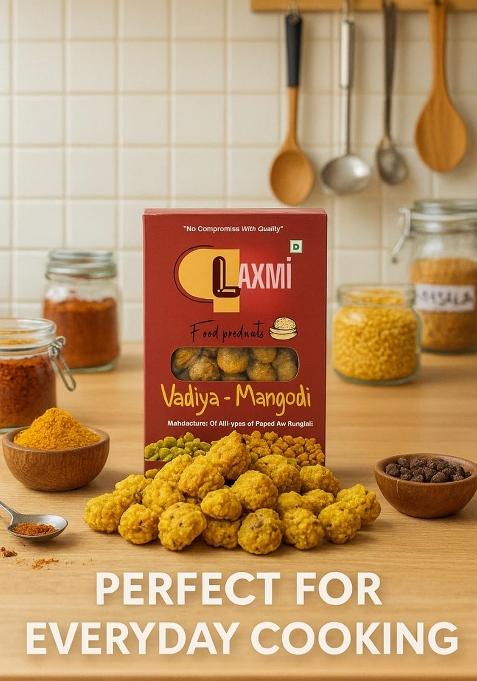 Laxmi Food Products Urad Dal Vadiya | Traditional Mangodi / Wadiyan | Sun-Dried Spiced Lentil Nuggets | Authentic Indian Vadi For Curries, Gravies & Vegetables | Protein-Rich Homemade Taste (Pack Of 2)