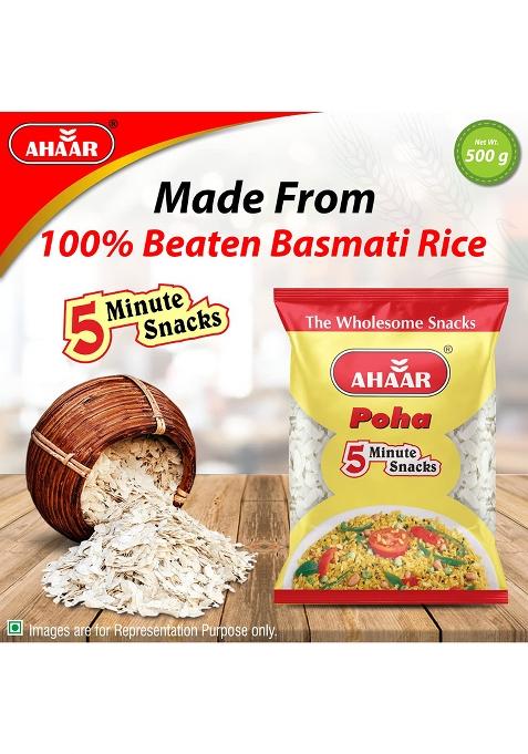 Ahaar Poha 500G | Chidwa | High-Fibre Rice Flakes Avalakki