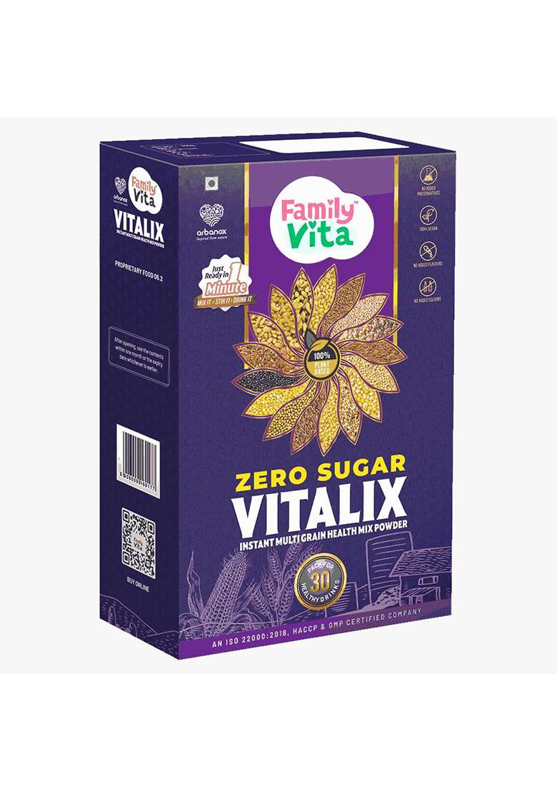 Arbanox Family Vita Vitalix Instant Multi Grain Health Mix Powder|17 Powerful Wellness Ingredients| Trusted By Millions|100% Natural| No Preservatives Or Added Sugar| Convenient & Nutritious| 300Gm - Indya