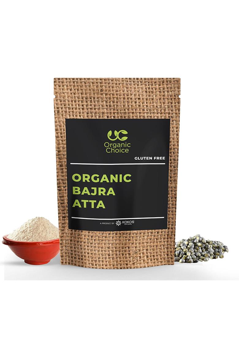 Organic Choice Bajra Atta 1Kg | Pearl Millet Flour | Organic Bajri Flour | Omega-3 | Gluten Free | High In Fiber | Rich Source Of Protein | Pack Of 1