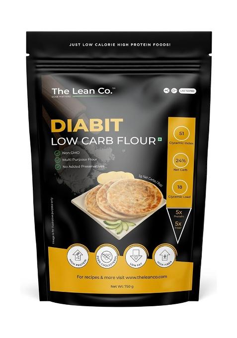 The Lean Co. Low Carb Flour 750 G | 5G Net Carb, 10G Protein (48%), 0G Fat Per Roti | Sugar Control Diabetic Friendly | Lab Tested | No Additives | No Preservatives | Rich In Micro Nutrients