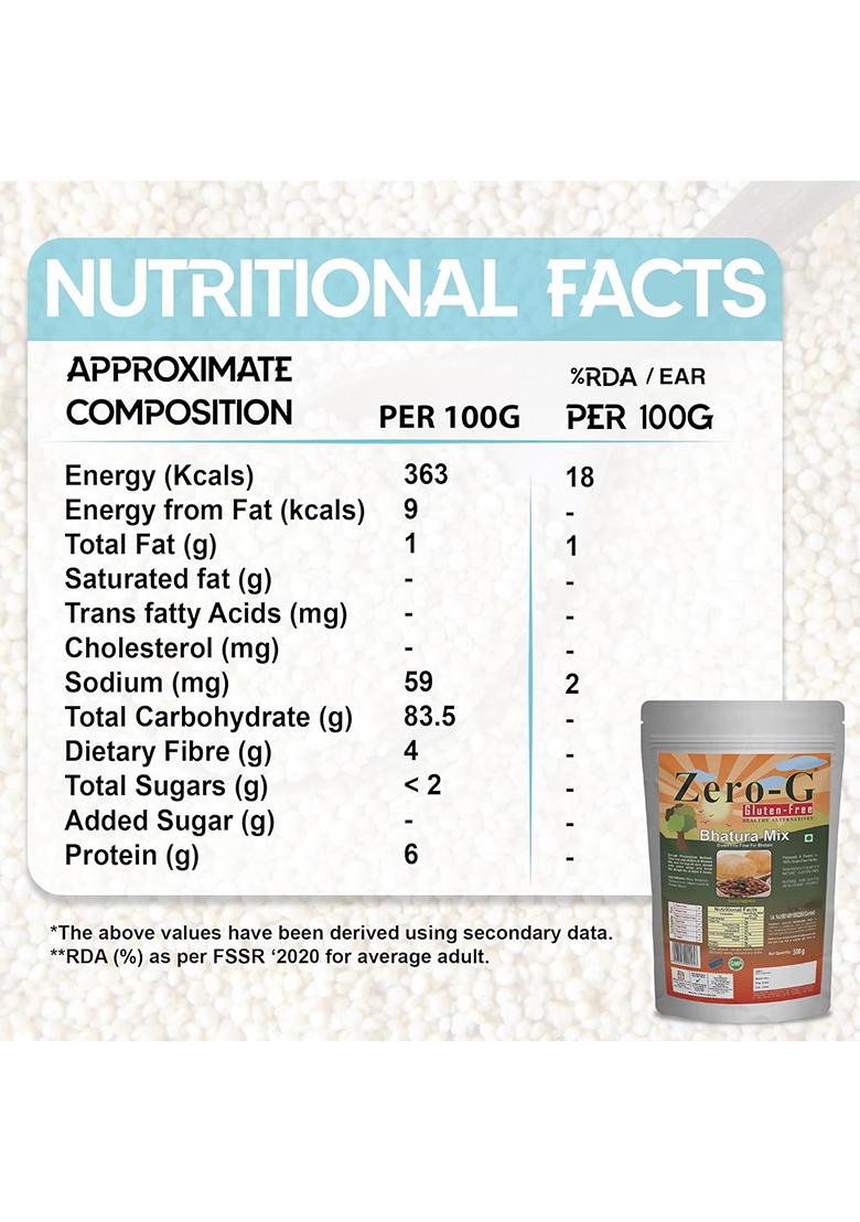 Zero-G Gluten-Free Bhatura Mix Flour (500G Pack)