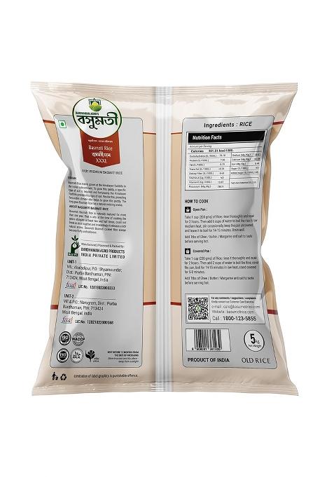 Basumoti Basmati Rice 1Kg | Perfectly Aged, Long Grain With Rich Aroma Basmati Rice | Tasty & Non-Sticky Rice