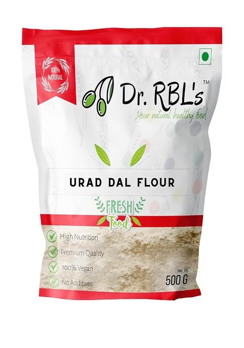 Dr. Rbl'S 100% Fresh And Natural Urad Dal Flour | Urad Dal Atta/Black Gram Flour| Nutritious And Healthy For Cooking And Baking | Pack Of 1, 500G
