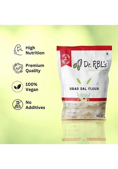 Dr. Rbl'S 100% Fresh And Natural Urad Dal Flour | Urad Dal Atta/Black Gram Flour| Nutritious And Healthy For Cooking And Baking | Pack Of 1, 500G