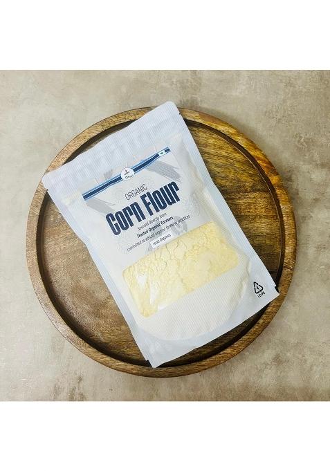 Rootz Organics Corn Flour 250G | Stone-Ground Maize Flour | Gluten-Free | 100% Natural | No Additives | Ideal For Makki Ki Roti, Baked Snacks & Gluten-Free Recipes