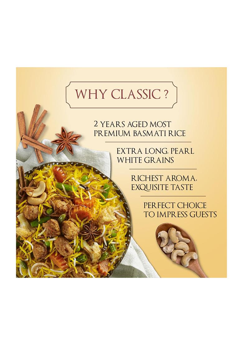 India Gate Gold Standard Classic Basmati Rice 500 Gram | 2 Years Aged | Extra Long Grains