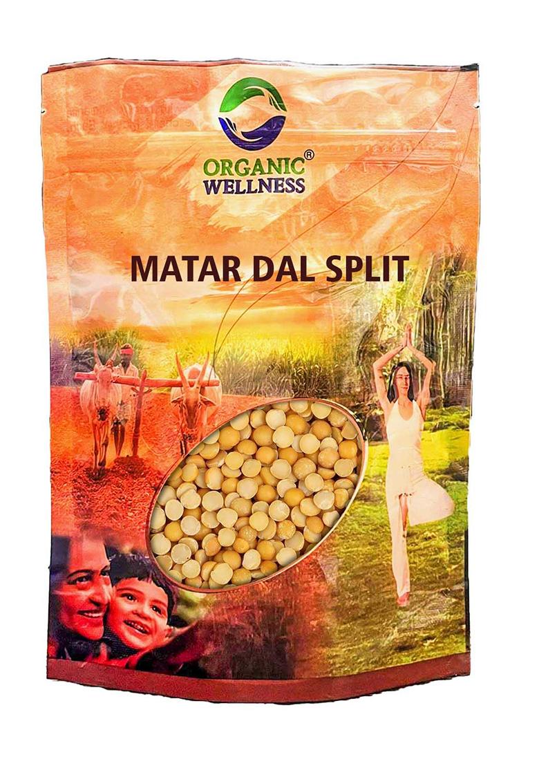 Organic Wellness White Matar Dal Split 450 Gram Pack