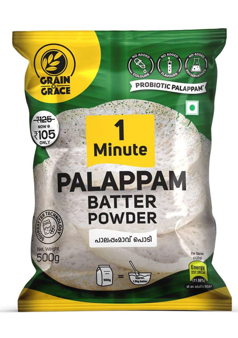 Grain N Grace 1 Minute Palappam Batter Powder (500G) - Indya