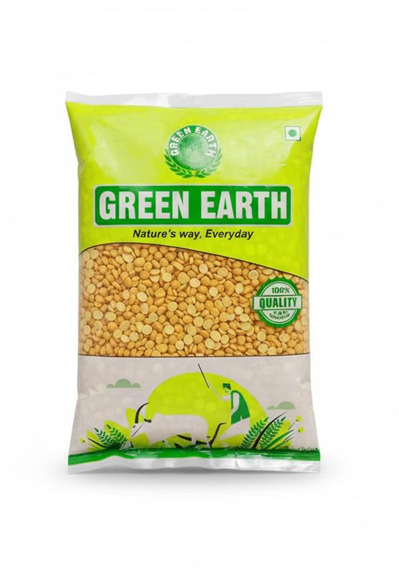 Green Earth Chana Dal 1Kg | Premium, Clean & Natural Bengal Gram Lentils