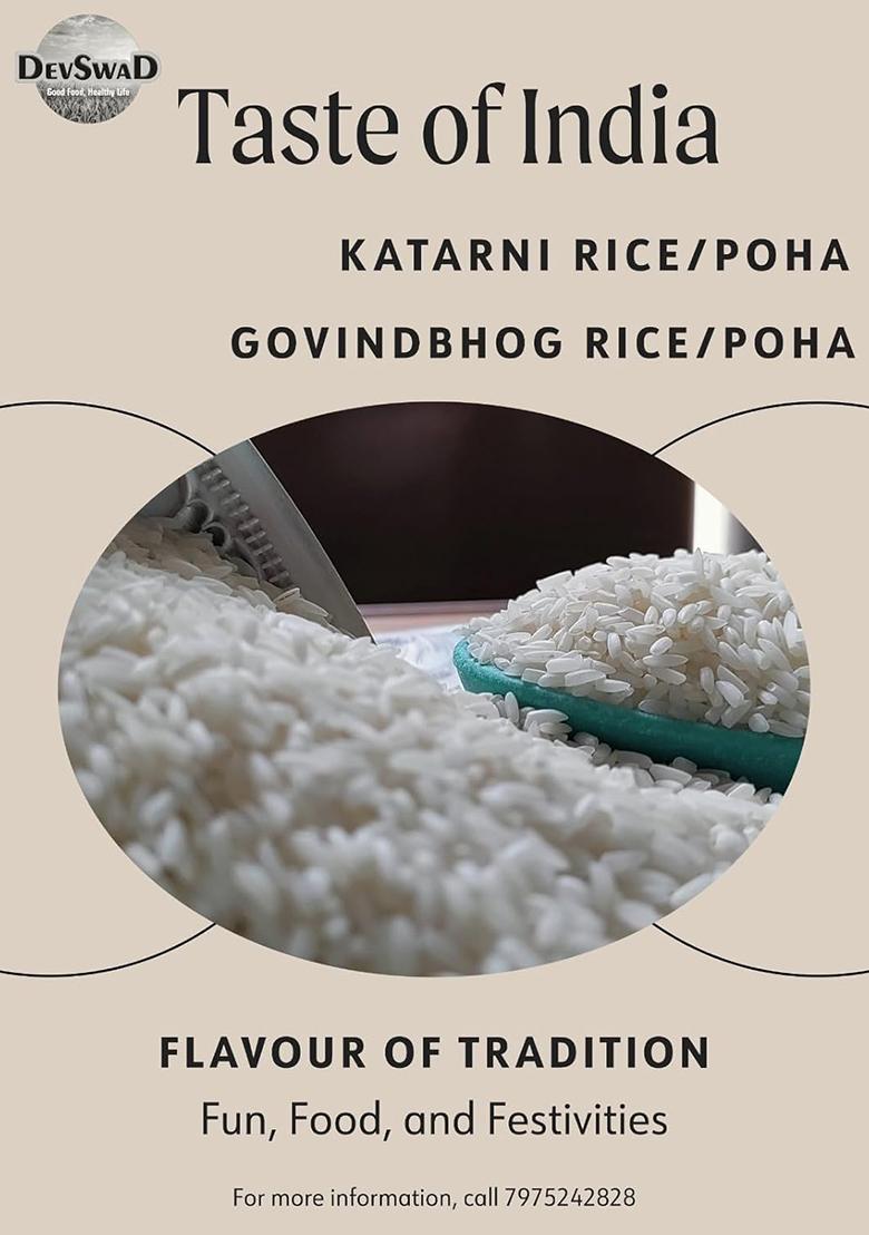 Devswad Bhagalpuri Hand-Picked Katarni Chuda/Poha (930 G)|Real-Time Packing