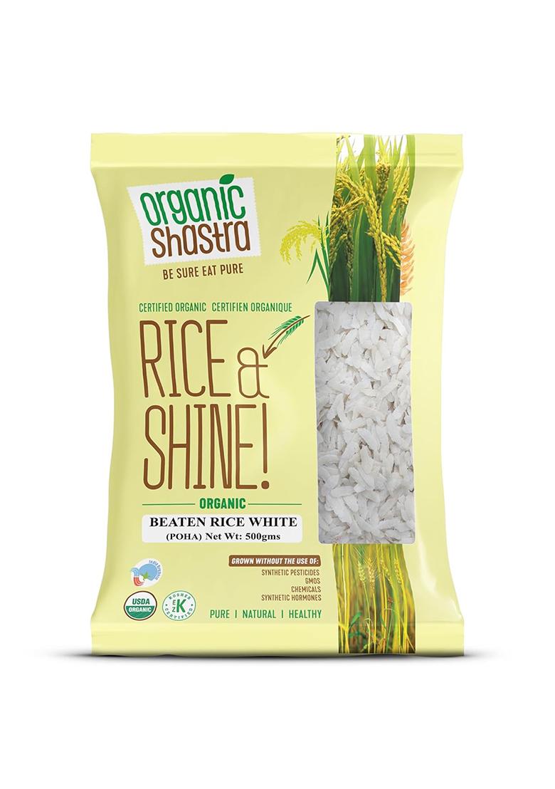 Organic Shastra Poha, Beaten White Rice, Flattened Rice, Thin Poha For Tasty And Healthy Breakfast, Instant Boost Your Energy, Perfect For Everyday Cooking