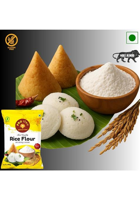 Pro Poshan Rice Flour, 500G, Gluten-Free, 100% Natural, Best For Roti, Idli, Dosa, Pitha Etc