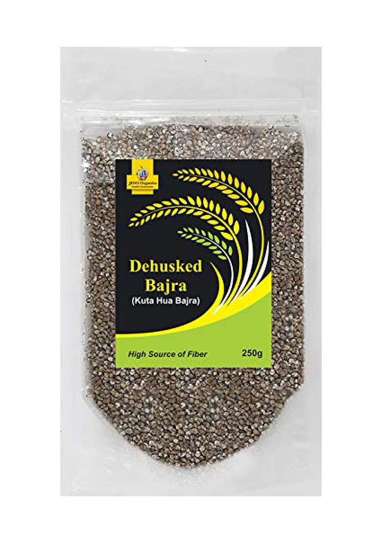 Jioo Organics Dehusked Bajra (Kuta Huwa Bajra) - 250 Grams - Indya