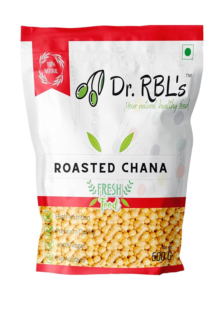 Dr. Rbl'S Roasted Chana (Without Skin) | Roasted Chickpeas/Bhuna Chana | High Protein, Low Fat, Fiber-Rich Snack