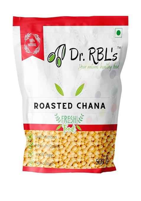 Dr. Rbl'S Roasted Chana (Without Skin) | Roasted Chickpeas/Bhuna Chana | High Protein, Low Fat, Fiber-Rich Snack