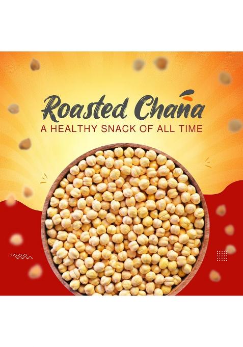 Dr. Rbl'S Roasted Chana (Without Skin) | Roasted Chickpeas/Bhuna Chana | High Protein, Low Fat, Fiber-Rich Snack