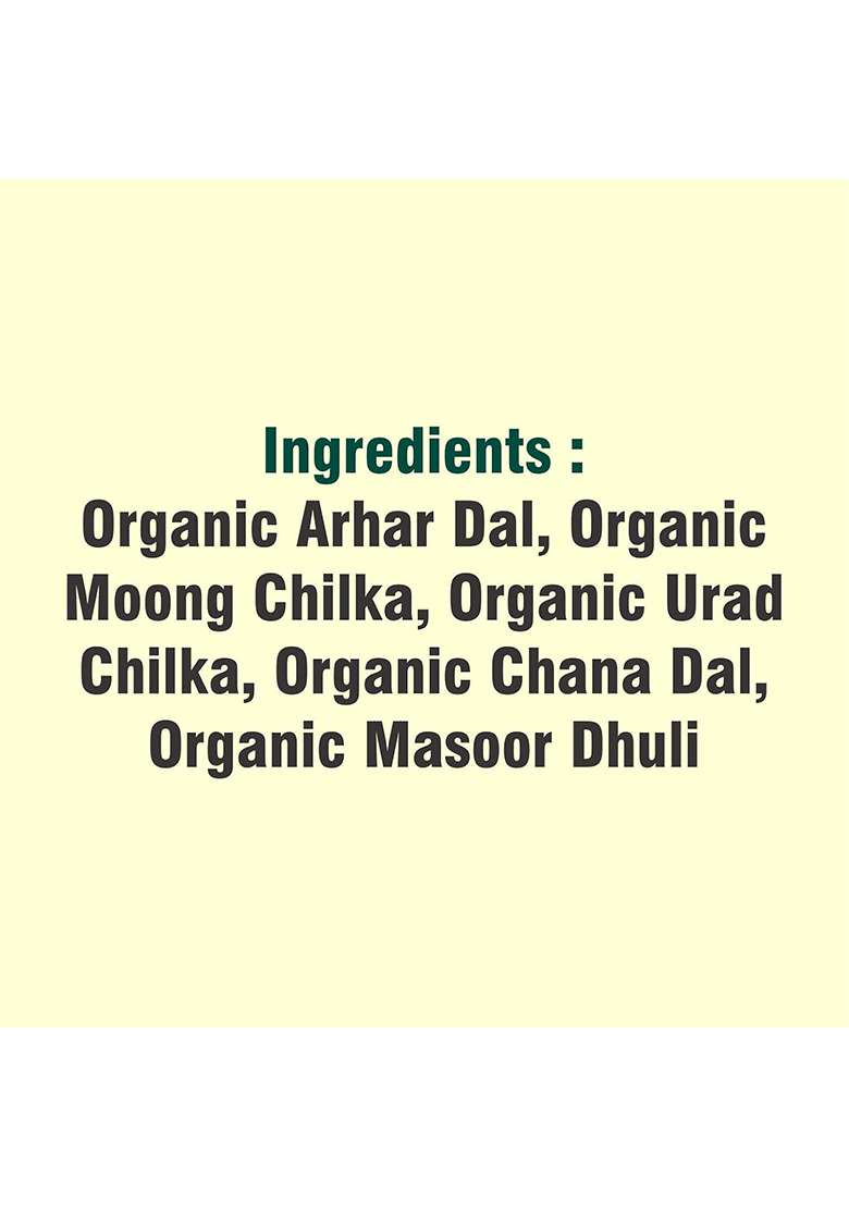 Health Fields Organic Mix Dal - 1Kg, Mixture Of Arhar, Urad, Masoor And Chana Dal - Indya