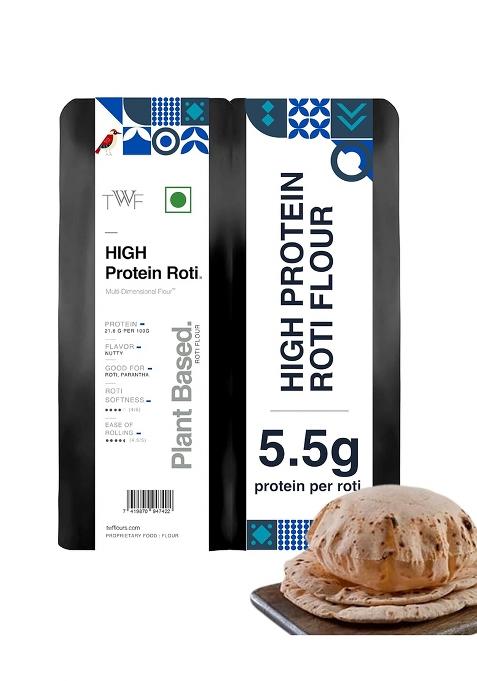 Twf High Protein Flour 1Kg | 5.5G Protein Per Roti | Plant-Based & Vegan | Whey Protein Alternative | Clean, Nutty Taste | Ideal For Rotis & Parathas