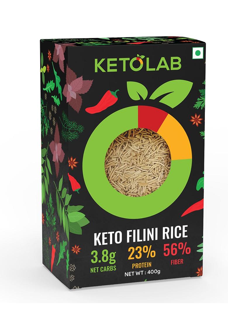 Ketolab Keto Orzo Rice, 400 Gms, 1 Pack, 3.5G Net Carb & 16G High Protein/Serving, Identical To Regular Rice, Ultra Low Carb, Pre-Biotic High Fibre, Low Glycemic Index(Gi), For Keto Diet & Weight Loss