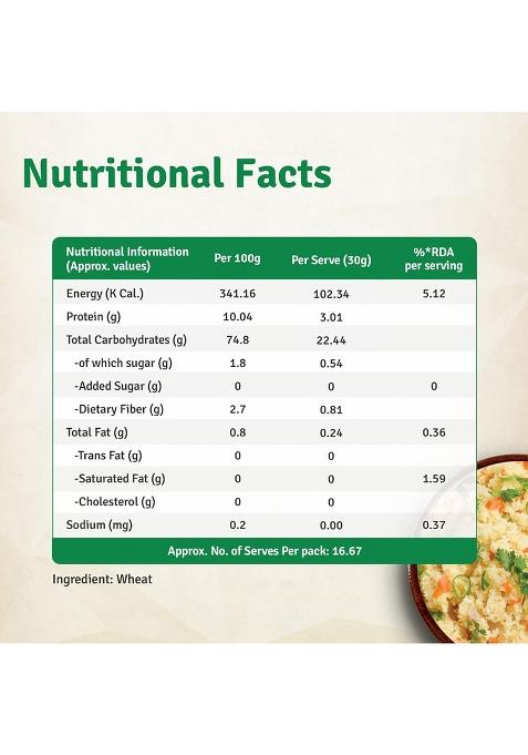 Farmart Pantry Suji/Rawa (500 G) | Rich In Protein & Fibre | 100% Pure & Natural