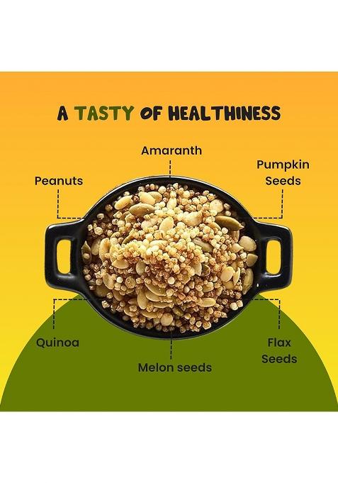 Roasty Tasty Roasted Quinoa Seeds With Amaranth Jalapeno Flavour Super Snack Diet Food For Weight Loss Quinoa Puffs Snack Combo Pack Offer Pack Of 2-200Gm (100Gm Each)