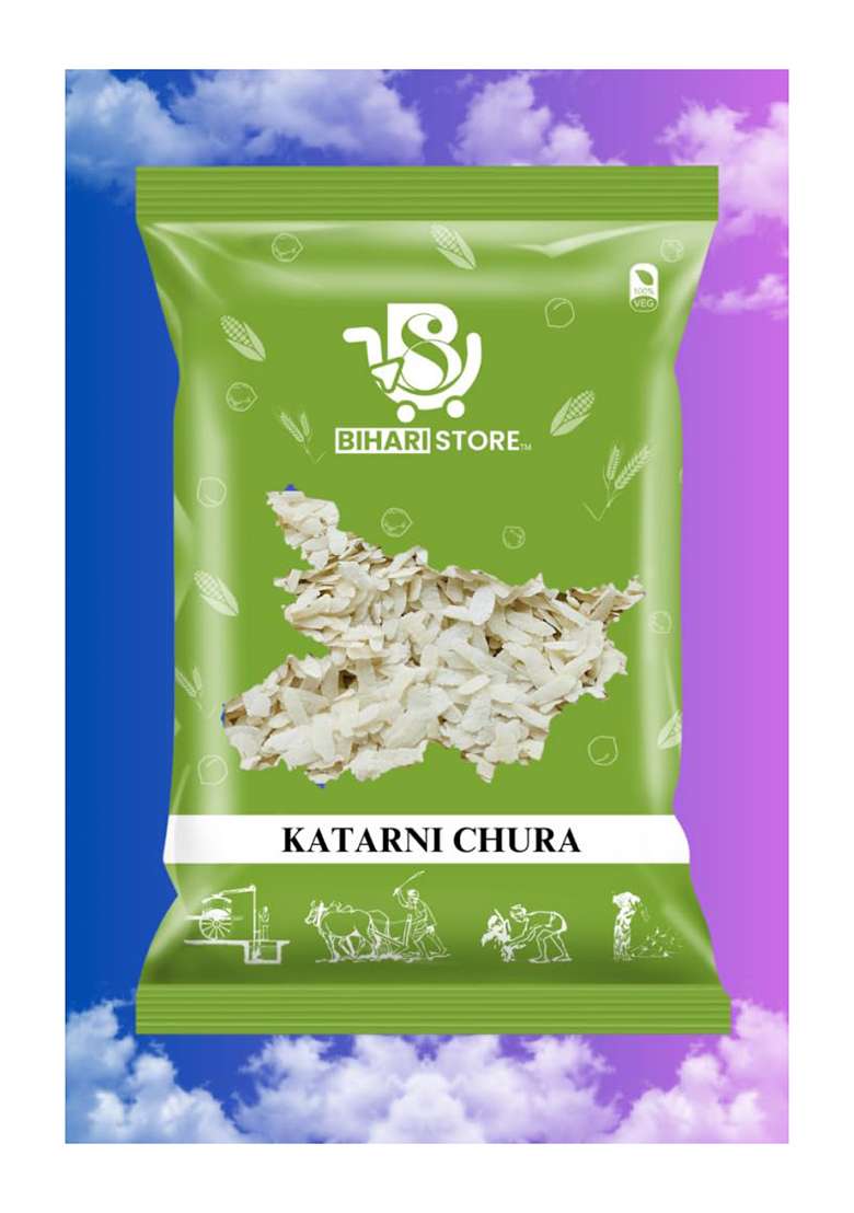Bihari Store Mithila Foods Bhagalpuri Katarni Chura | Flattened Rice, Katarni Rice | Soft, Fragrant Poha For Dahi-Chura & Healthy Meals (500Gm) - Indya