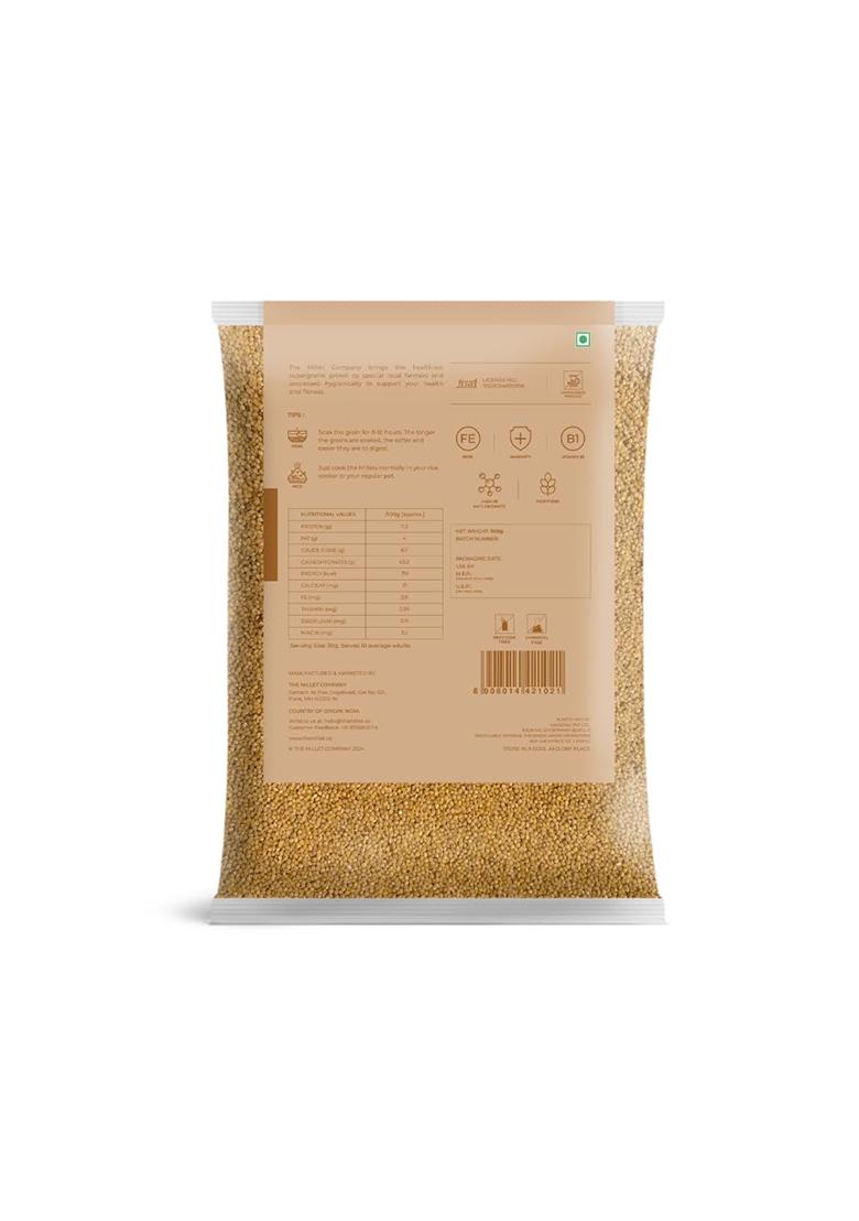 The Millet Company Unpolished Millet Combo Foxtail, Barnyard, Kodo And Little Millet, Combo Pack Of 4 [500G X 4], Natural Farm Grown