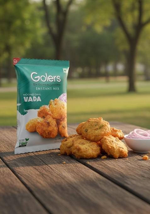 Golers Moong Dal Vada Instant Mix 200G – Pack Of 1 | Ready To Cook Indian Snack Mix | Quick Gujarati Breakfast Mix | Make Moong Bhajiya & Pakoda Easily | Homemade Taste | No Preservatives
