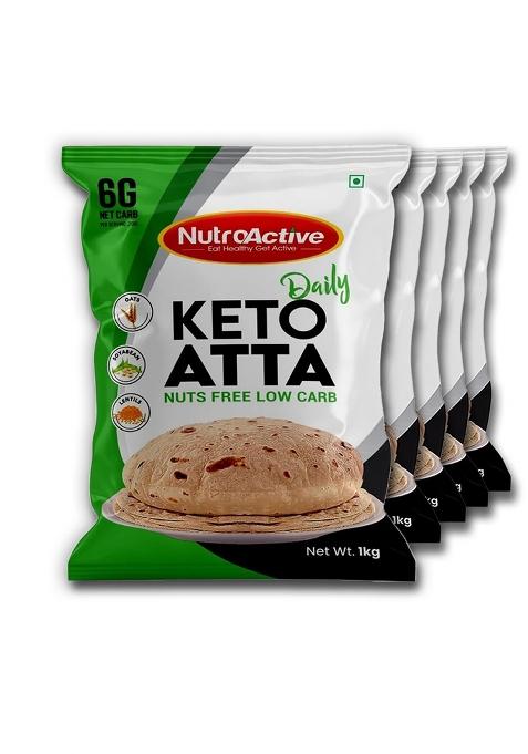 Nutroactive Keto Atta Daily | Nuts Free Low Carb | Weight Loss Atta For Keto Diet