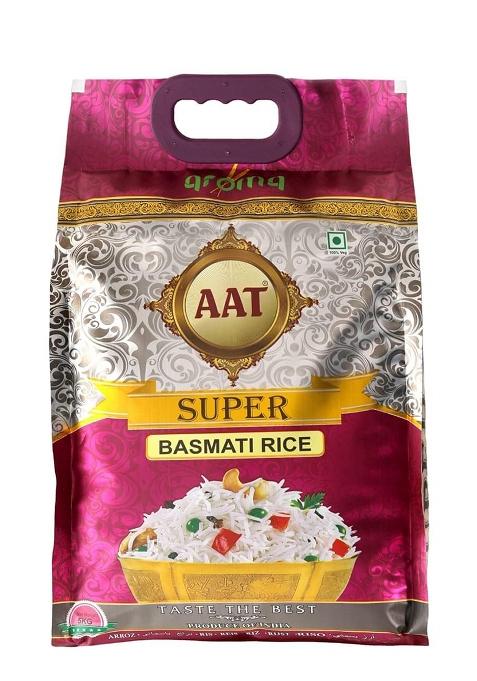 Aat Super Basmati Rice| Natural Aroma | Non-Sticky & Fluffy| Ideal Choice For Biryani, Pulao, Steam Jeera Rice | Pack Of 1 (5 Kg)