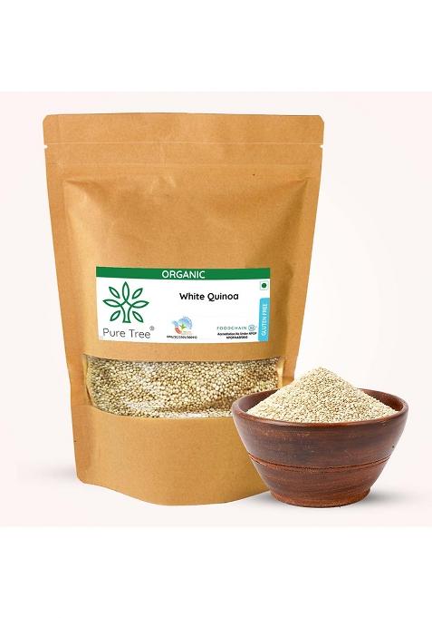 Pure Tree Certified Organic Quinoa Seeds | 850 G | Cereal For Breakfast White Quinoa | Kinova Seeds | Kinoa Rice High Protein Weight Diet Food For Weight Loss