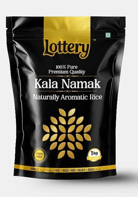 Lottery Rice 1Kg | Naturally Fragrant Whole Grain Indian Rice | Healthy & Nutrient-Rich Ancient Variety (Kala Namak Rice)