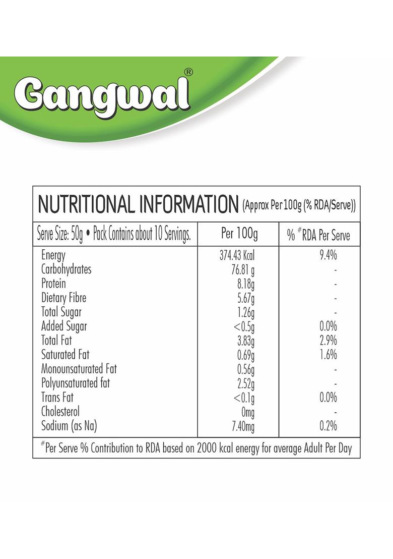 Gangwal Jowar Atta 500Gm Pack Of 2 | White Millet Flour | 100% Natural | Gluten Free | High Fibre | Sorghum Flour | Jwar Atta 500 Gm Pack Of 2 | No Preservatives | Freshly Milled